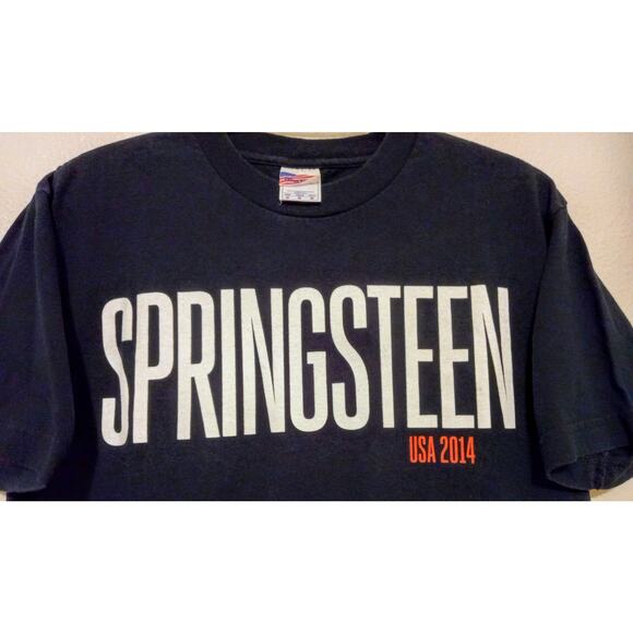 Bruce Springsteen & The E Street Band USA 2014 Official Tour T-shirt Murina SZ M - Picture 3 of 6